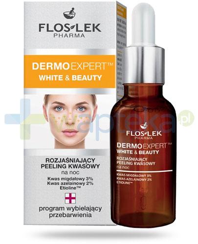 zdjęcie produktu Flos-Lek Dermo Expert White&Beauty rozjaśniający peeling kwasowy na noc 30 ml