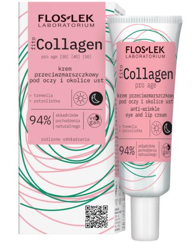 podgląd produktu Flos-Lek fitoCollagen Pro Age krem przeciwzmarszczkowy pod oczy i okolice ust 30 ml