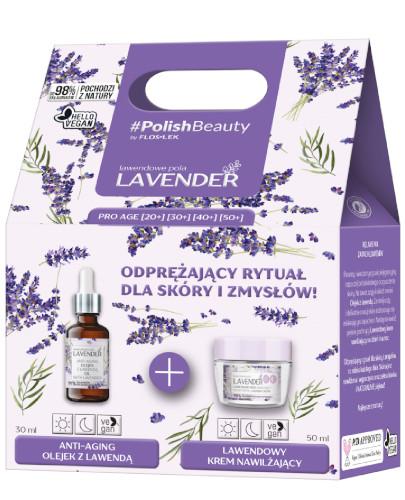 podgląd produktu Flos-Lek Lavender Lawendowy krem nawilżający na dzień i na noc 50 ml + Anti-Aging Olejek z lawendą 30 ml [ZESTAW]