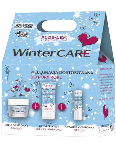 podgląd produktu Flos-Lek Winter Care Krem ochronny zimowy 50 ml + Krem zimowy do rąk i paznokci 50 ml + Pomadka ochronna SPF20 4 g [ZESTAW]