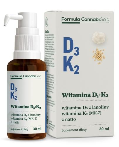 podgląd produktu Formula CannabiGold Witamina D3 z lanoliny witamina K2 MK7 z natto 30 ml