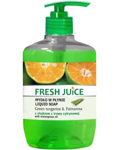 podgląd produktu Fresh Juice kremowe mydło w płynie green tangerine & palmarosa z olejkiem z trawy cytrynowej 460 ml