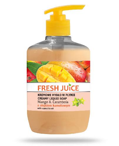 zdjęcie produktu Fresh Juice kremowe mydło w płynie Mango & Carambola z olejkiem kameliowym 460 ml