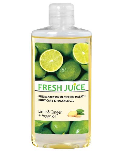 podgląd produktu Fresh Juice pielęgnacyjny olejek do masażu Lime & Ginger + Argan oil 150 ml
