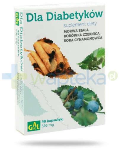 podgląd produktu Gal Dla Diabetyków (Morwa Biała + Borówka + Cynamon) 48 kapsułek