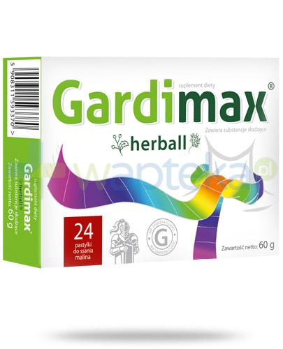 zdjęcie produktu Gardimax Herball smak malinowy 24 pastylki