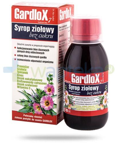 zdjęcie produktu Gardlox 7 syrop ziołowy bez cukru 120 ml