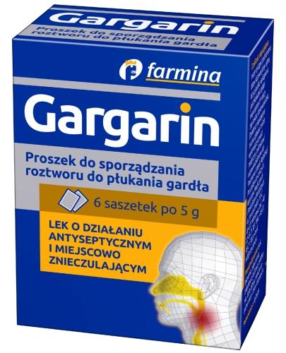 podgląd produktu Gargarin proszek do sporządzania roztworu do płukania gardła 6x 5 g