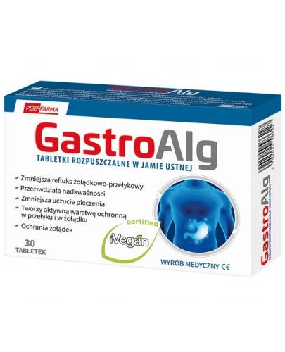 podgląd produktu GastroAlg tabletki rozpuszczalne w jamie ustnej 30 sztuk