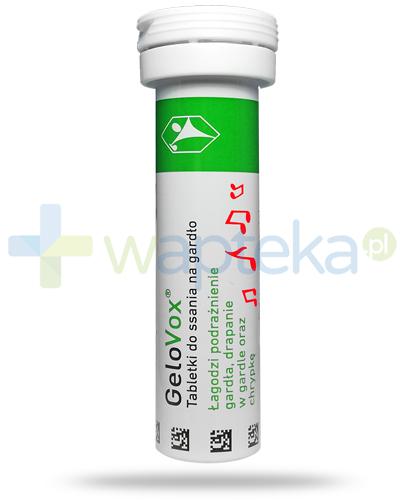 zdjęcie produktu GeloVox ochrona gardła i głosu smak wiśniowo-mentolowy 10 tabletek do ssania