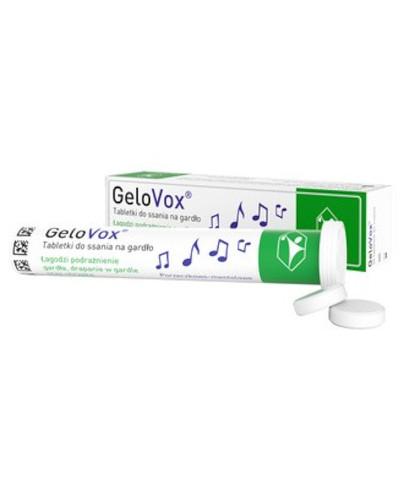 podgląd produktu GeloVox tabletki do ssania na gardło porzeczkowo-mentolowe 10 sztuk