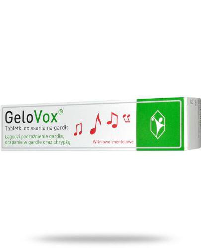 podgląd produktu GeloVox tabletki do ssania na gardło wiśniowo-mentolowe 20 szt