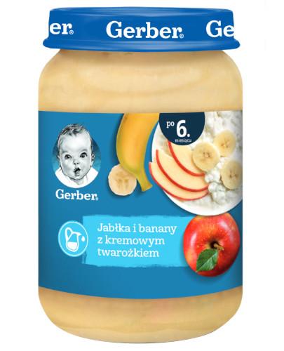 podgląd produktu Nestlé Gerber Jabłka i banany z kremowym twarożkiem po 6 miesiącu 190 g