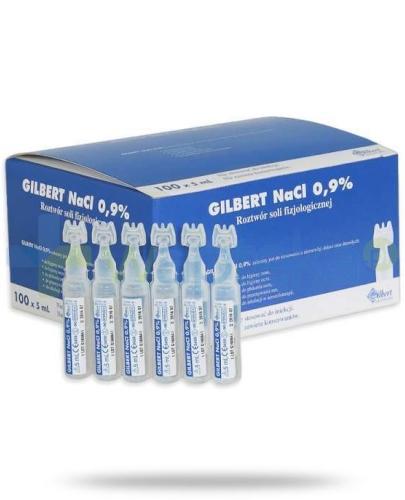podgląd produktu Gilbert Natrium Chloratum NaCl 0.9%, sól fizjologiczna ampułki 100x5 ml