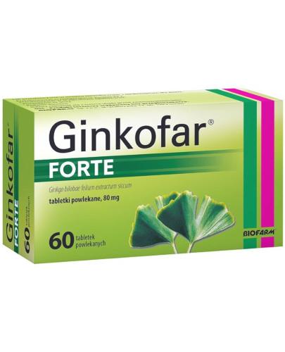 zdjęcie produktu Ginkofar Forte 80mg 60 tabletek