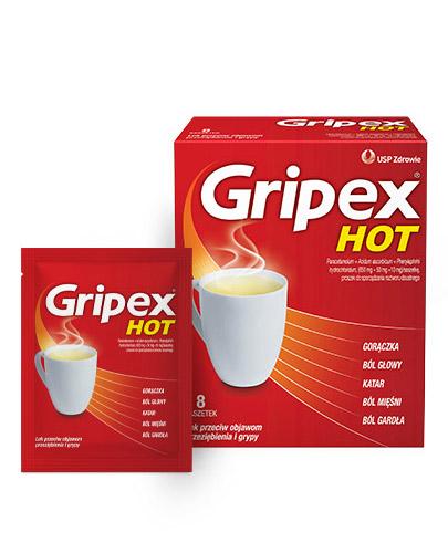podgląd produktu Gripex Hot 650 mg + 50 mg + 10 mg 8 saszetek