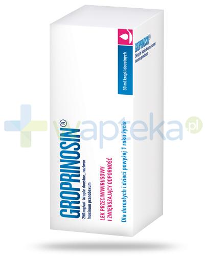 podgląd produktu Groprinosin 250mg/ml (Inosinum pranobexum) krople doustne 30 ml