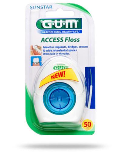 podgląd produktu GUM Access Floss nić dentystyczna 50 sztuk