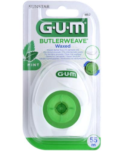podgląd produktu GUM Butlerweave Mint Waxed nić dentystyczna, miętowa 55 m [1855]