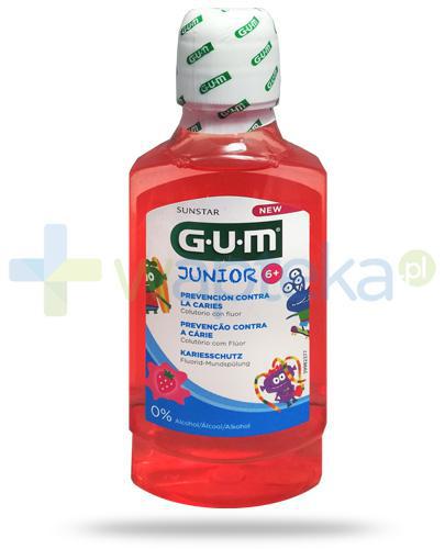 podgląd produktu GUM Junior Monster płyn do płukania jamy ustnej dla dzieci 6+ 300 ml 