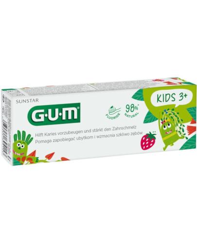 podgląd produktu GUM Kids Monster Strawberry pasta do zębów dla dzieci 3+ 50 ml