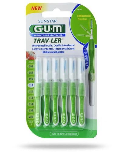 zdjęcie produktu GUM Trav-Ler szczoteczki międzyzębowe 1,1mm 6 sztuk