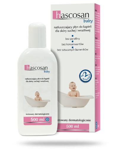 podgląd produktu Hascosan Baby natłuszczający płyn do kąpieli dla skóry suchej i wrażliwej 500 ml