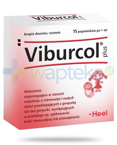 podgląd produktu Heel Viburcol Plus krople doustne 15x 1 ml 