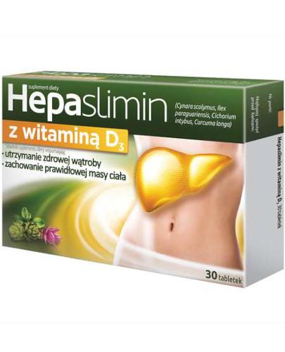 podgląd produktu Hepaslimin z witaminą D3 30 tabletek