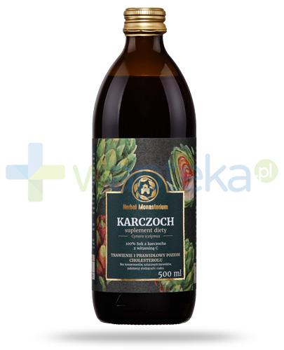 zdjęcie produktu Herbal Monasterium Karczoch naturalny sok z karczocha z witaminą C 500 ml