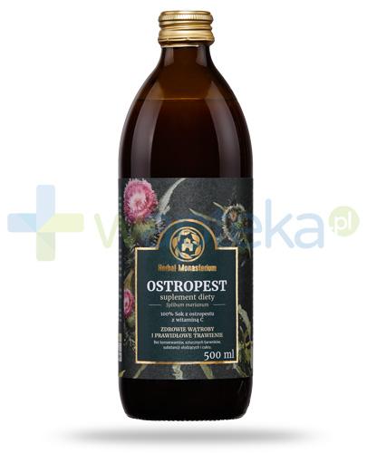 podgląd produktu Herbal Monasterium Ostropest naturalny sok z ostropestu z witaminą C 500 ml