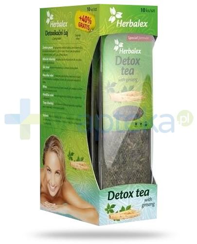 zdjęcie produktu Herbalex Detox Tea herbatka ziołowa z żeń-szeniem 14 sztuk 