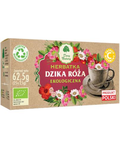zdjęcie produktu Dary Natury herbatka dzika róża ekologiczna 25 saszetek