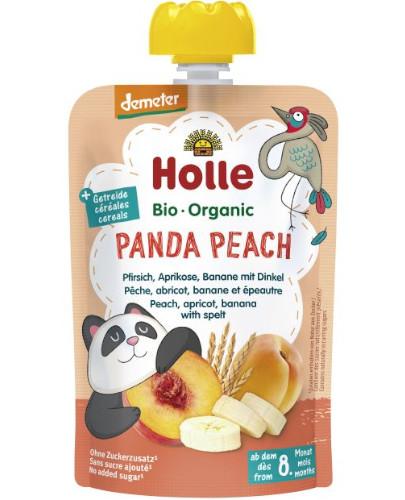 podgląd produktu Holle Bio Mus Panda Peach brzoskwinia, morela oraz banan z orkiszem po 8 miesiącu 100 g