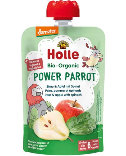 zdjęcie produktu Holle Bio Mus Power Parrot gruszka z jabłkiem i szpinakiem po 6 miesiącu 100 g