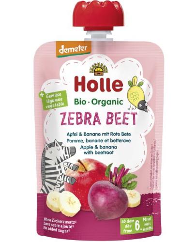 podgląd produktu Holle Bio Mus Zebra Beet jabłko i banan z czerwonym burakiem po 6 miesiącu 100 g