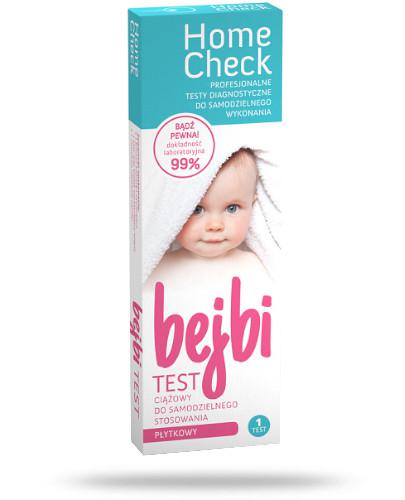 podgląd produktu Home Check Bejbi płytkowy test ciążowy do samodzielnego stosowania 1 sztuka