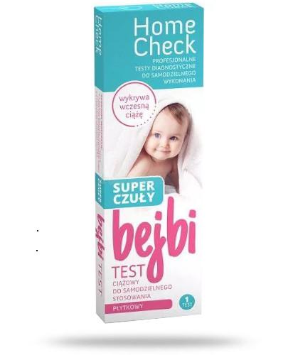 podgląd produktu Home Check Bejbi super czuły płytkowy test ciążowy do samodzielnego stosowania 1 sztuka
