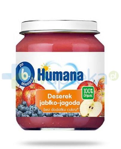 podgląd produktu Humana 100% Organic Deserek jabłko-jagoda 6m+ 125g
