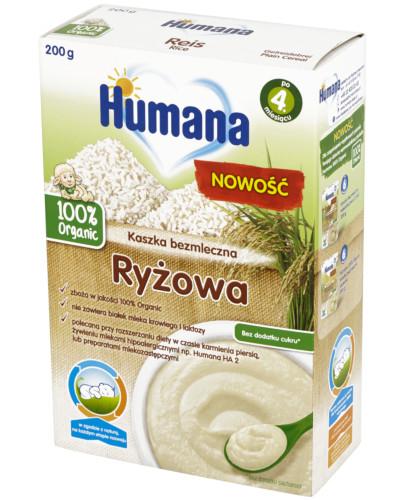 podgląd produktu Humana 100% Organic Kaszka bezmleczna ryżowa 200 g