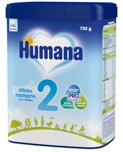 podgląd produktu Humana 2 mleko modyfikowane następne dla dzieci 6m+ 750 g