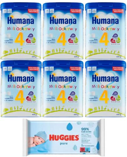 podgląd produktu Humana 4 Mali Odkrywcy mleko modyfikowane po 24 miesiącu 6 x 650 g [SZEŚCIOPAK]