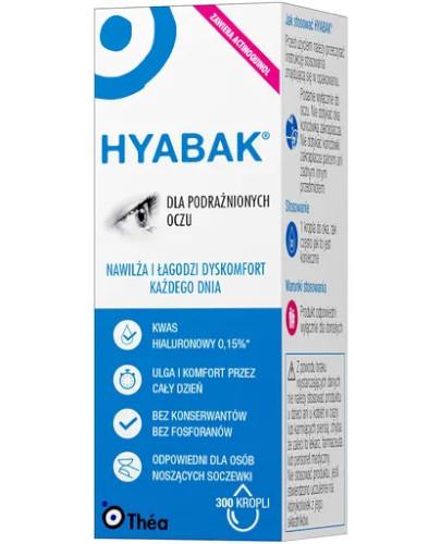 podgląd produktu Hyabak 0,15% nawilżające krople do oczu bez konserwantów 10 ml