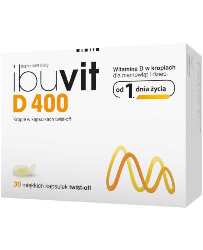 zdjęcie produktu IbuVit D 400 witamina D dla niemowląt i dzieci, krople 30 kapsułek