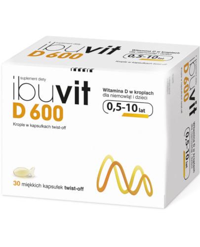 podgląd produktu IbuVit D 600 witamina D dla niemowląt i dzieci, krople 30 kapsułek