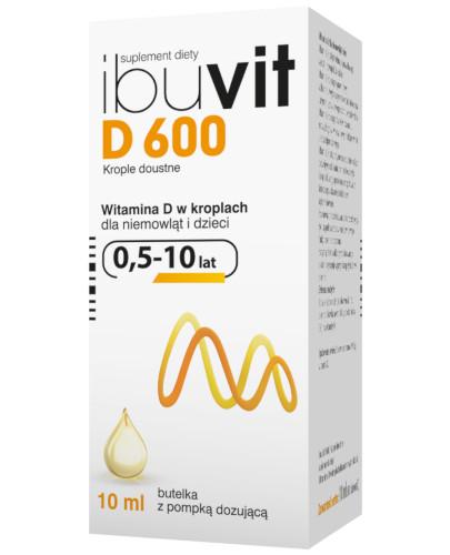 zdjęcie produktu IbuVit D 600 witamina D dla niemowląt i dzieci, krople doustne 10 ml