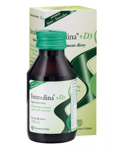 podgląd produktu Immulina + D3 syrop 100 ml