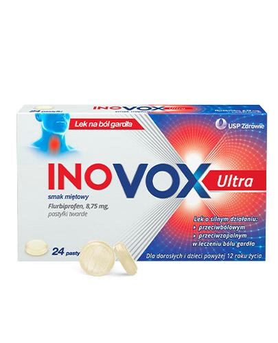 zdjęcie produktu Inovox Ultra 8,75 mg pastylki na gardło smak miętowy 24 sztuki