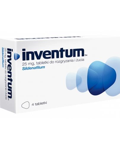 zdjęcie produktu Inventum 25 mg (Sildenafil) lek na potencję 4 tabletki do rozgryzania i żucia