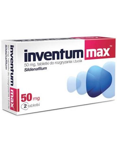 podgląd produktu Inventum Max 50 mg (Sildenafil) lek na potencję 2 tabletki do rozgryzania i żucia